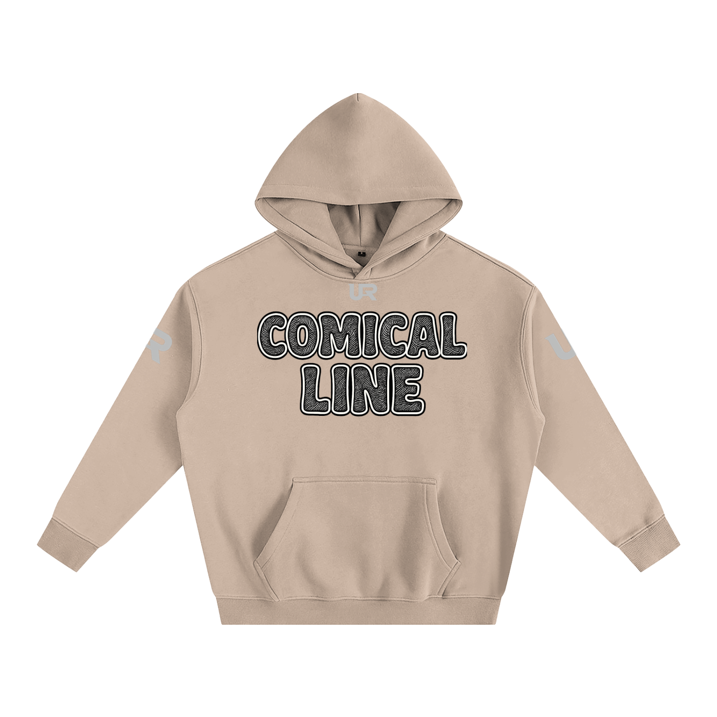 Comical line #01 Oversize Fleeced Hoodie