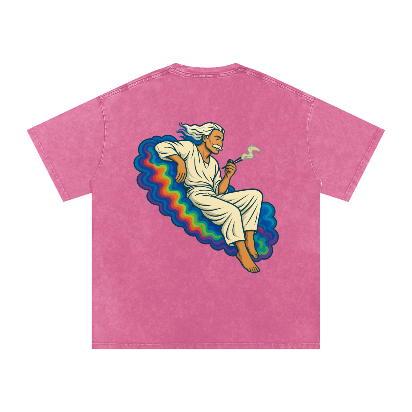 SMOKEPUNK #01 Snow Washed Oversized Cotton T-Shirt