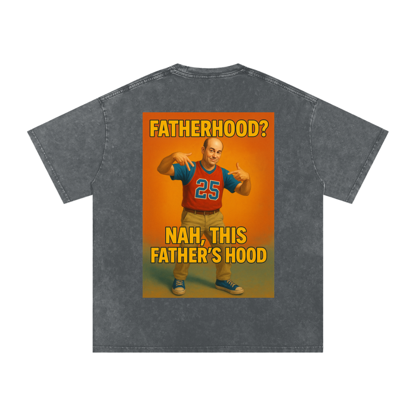 Comical Line #02 Snow Washed Oversized Cotton T-Shirt