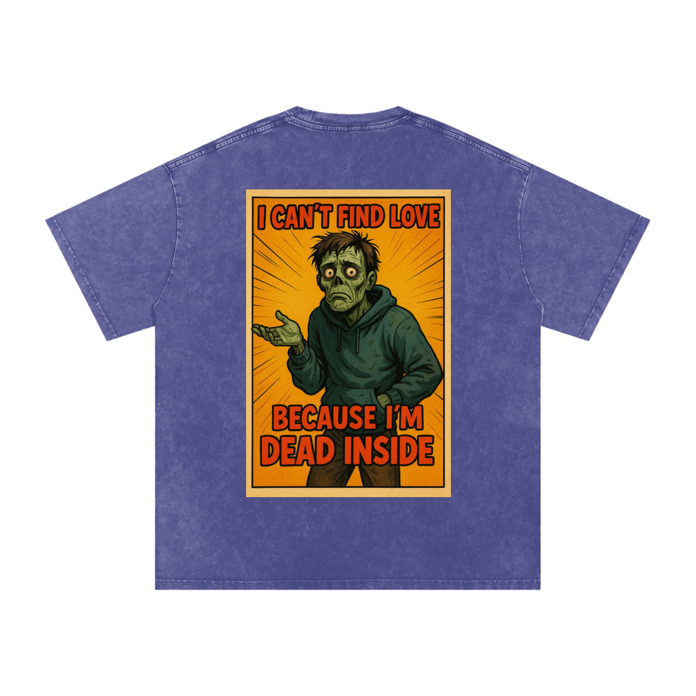 Comical line #01 Snow Washed Oversized Cotton T-Shirt