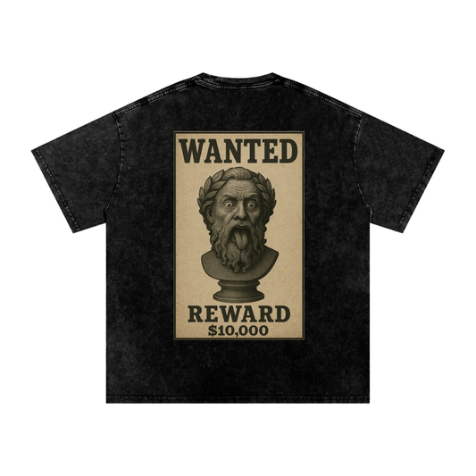WANTED SERIES #01 Snow Washed Oversized Cotton T-Shirt